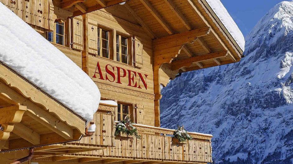 Luxury alpine hotel with scenic views in Grindelwald, Swiss Alps